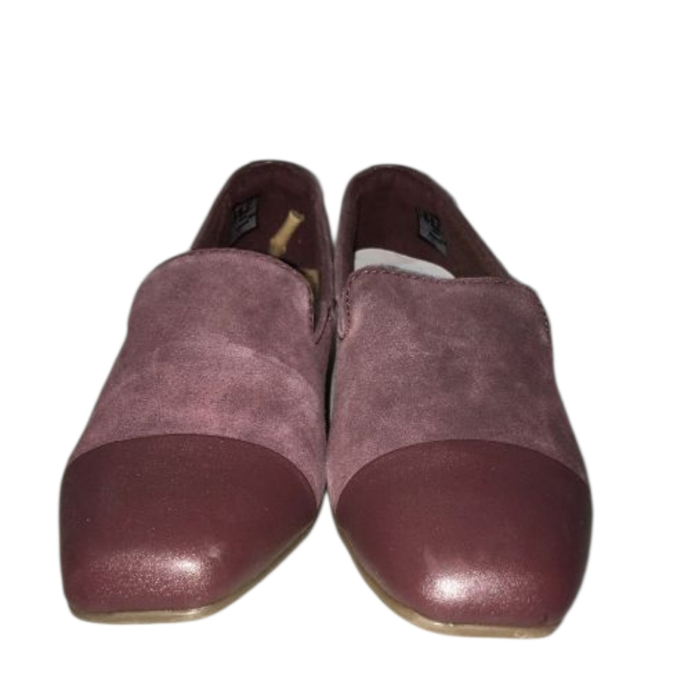Clarks Tilmont Step Loafers Women's Size 6 M Burgundy Suede Leather Shoes EUC - Picture 3 of 5